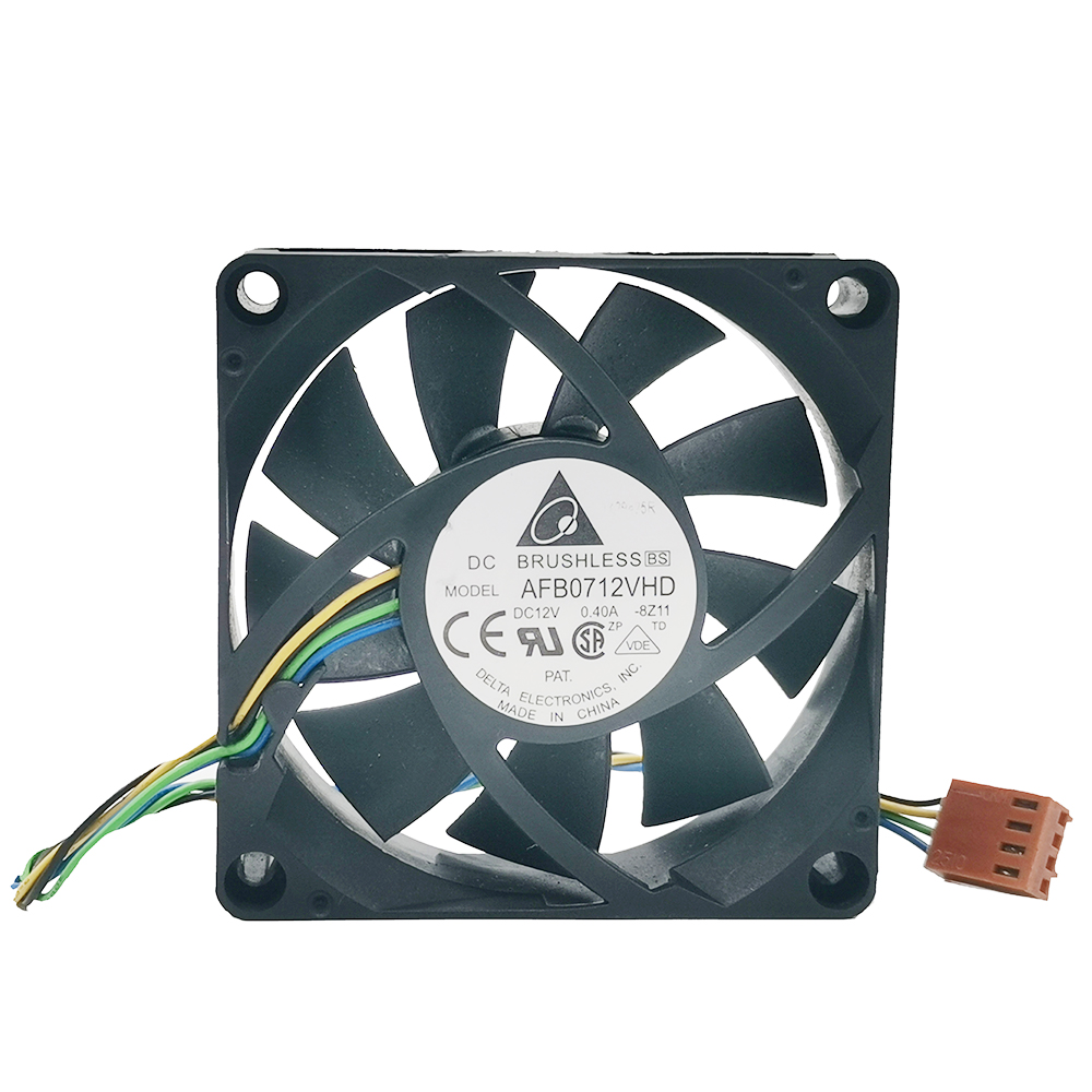 Original DELTA AFB0712VHD Cooling Fan 12V 0.4A 4.8W 3wires AFB0712VHD Fans